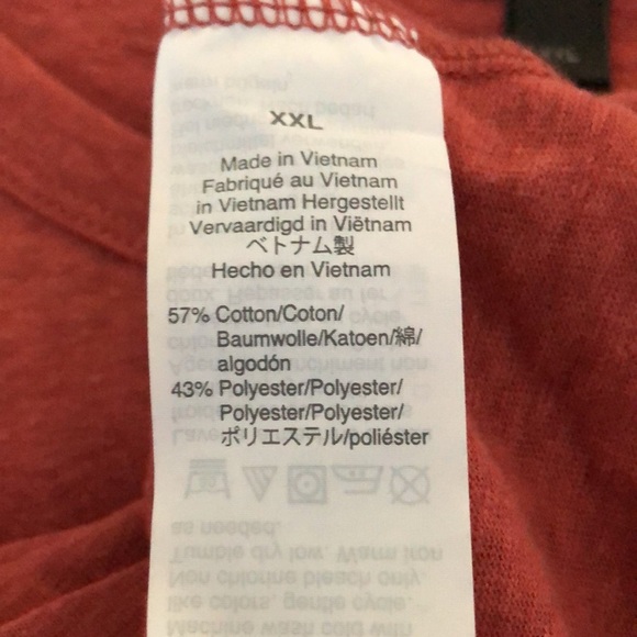 JCREW•Brick Red Split/Tie Back Tshirt - Picture 5 of 5